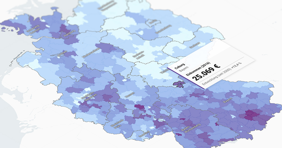 In diesen Regionen ist das Einkommen am höchsten – und am niedrigsten