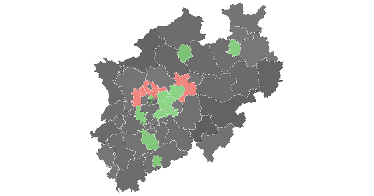 Europawahl-Karte 2019: So hat NRW gewählt